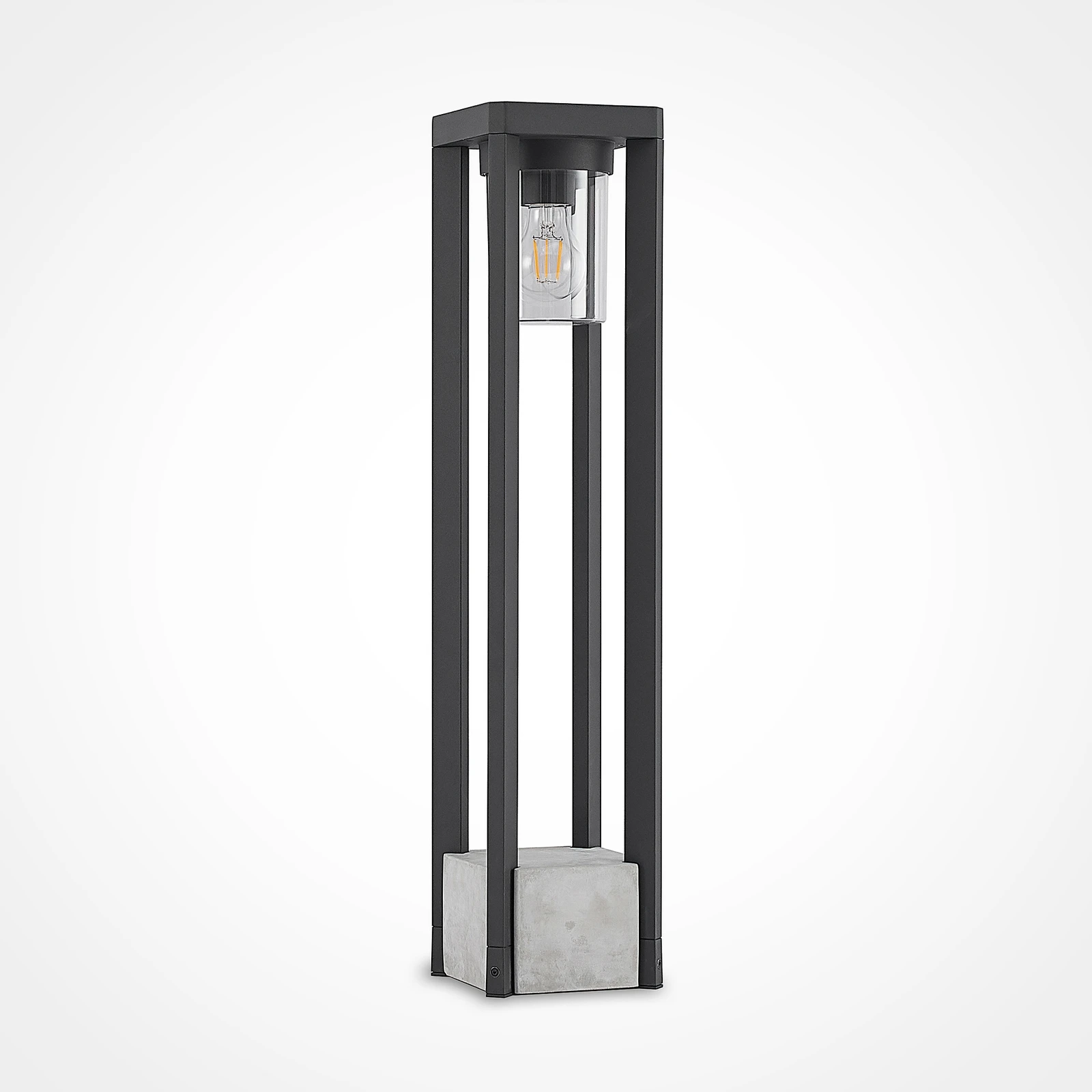 Lucande Kalisa ösvény világítás, E27, IP44, 70 cm, szürke, fém