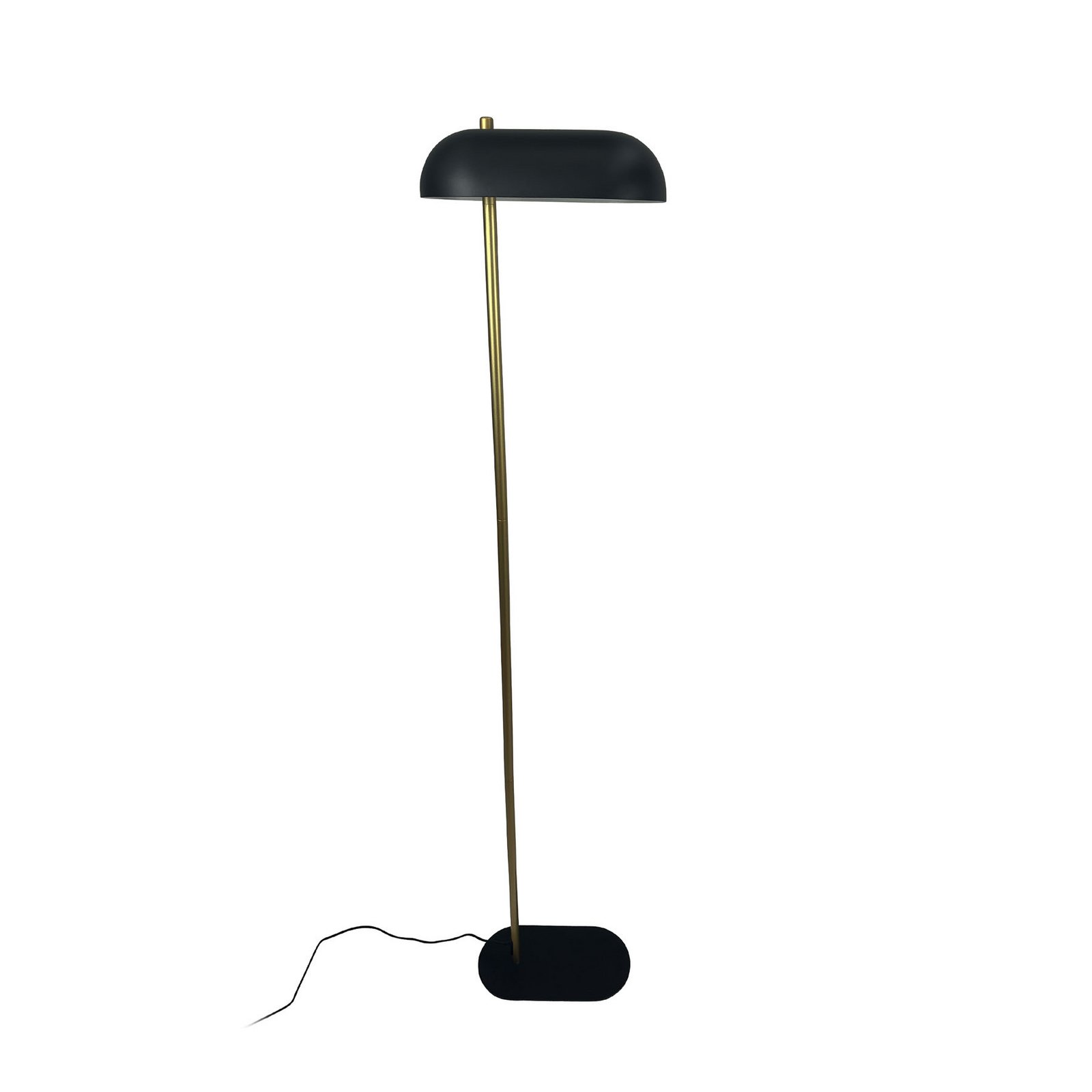 Lampe sur pied Dyberg Larsen Arch, noir/laiton, 143 cm