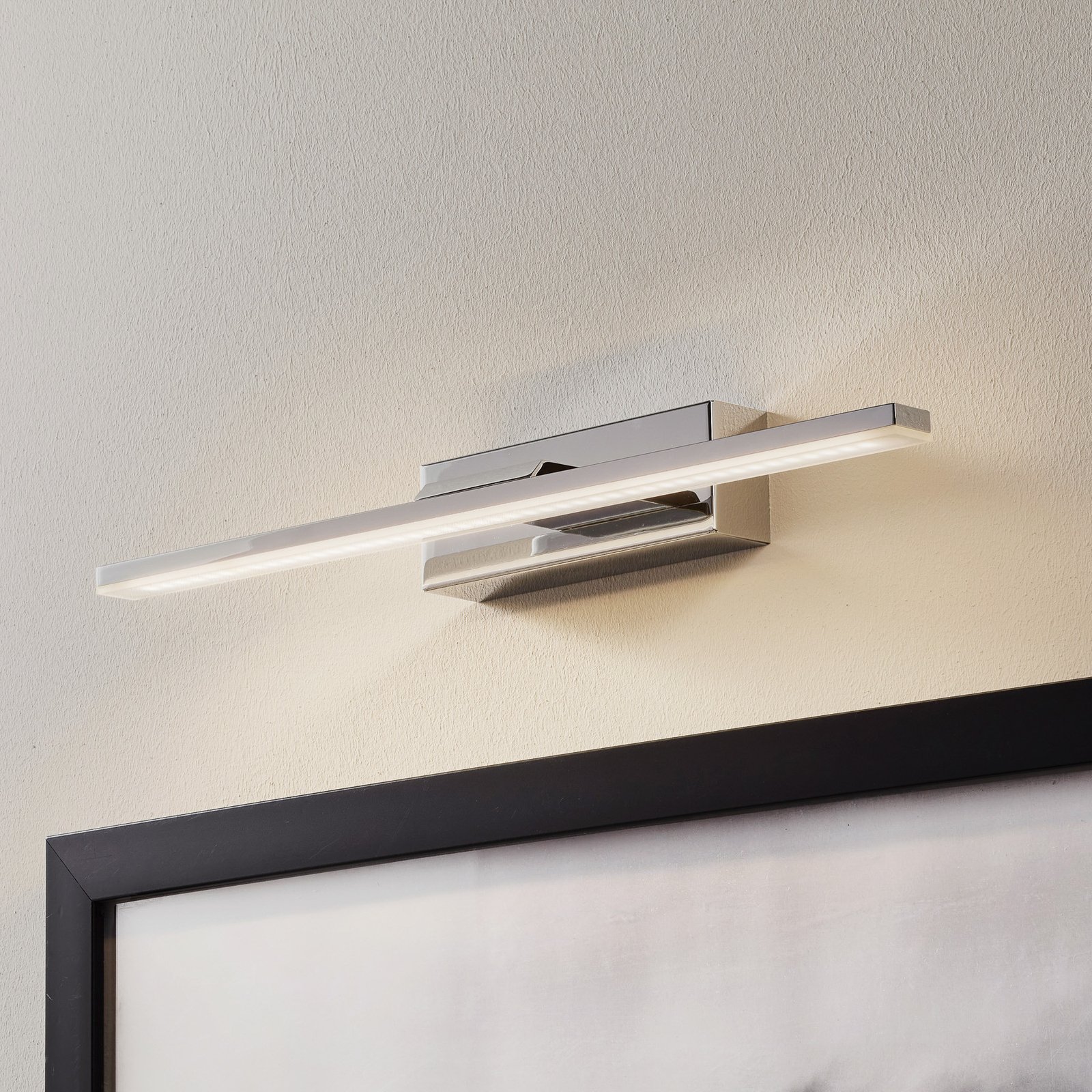 LED-Wandleuchte Miroir Spiegel/Bilder 40 cm chrom
