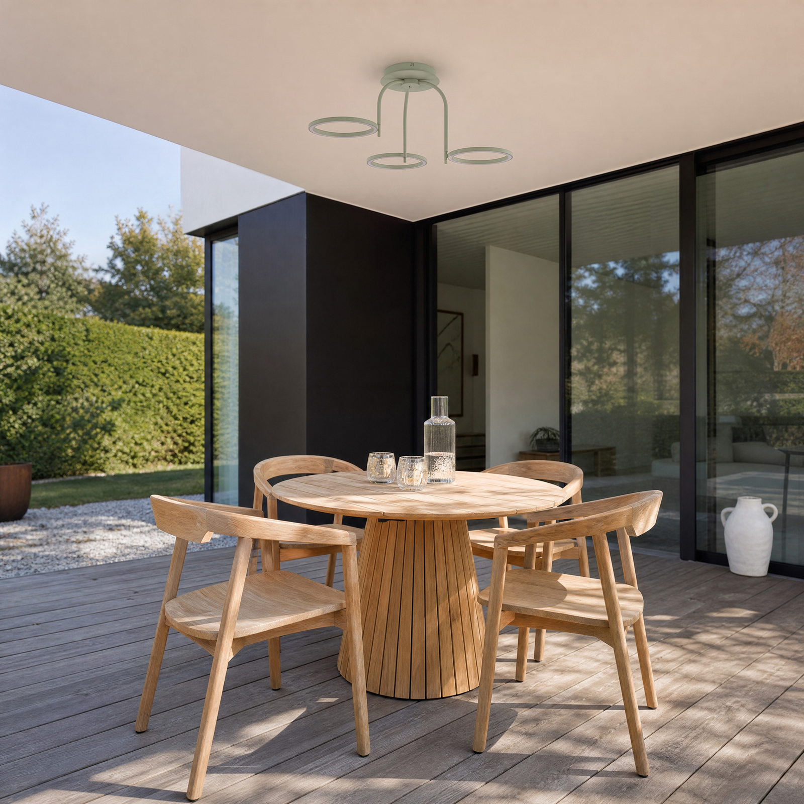 Plafonnier d'extérieur LED Sylvara, à 3 lampes, CCT, IP44 - Lucande Plafonnier d'extérieur LED Sylvara, à 3 lampes, CCT, IP44 - Lucande