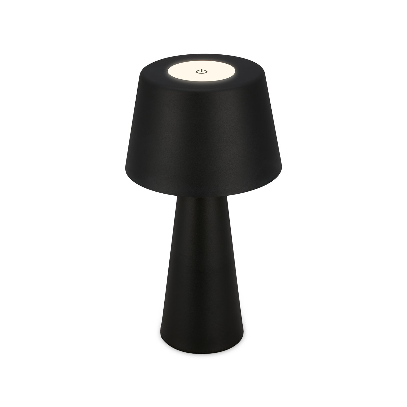 "Kihi" LED stalinė lempa su įkraunama baterija, juoda