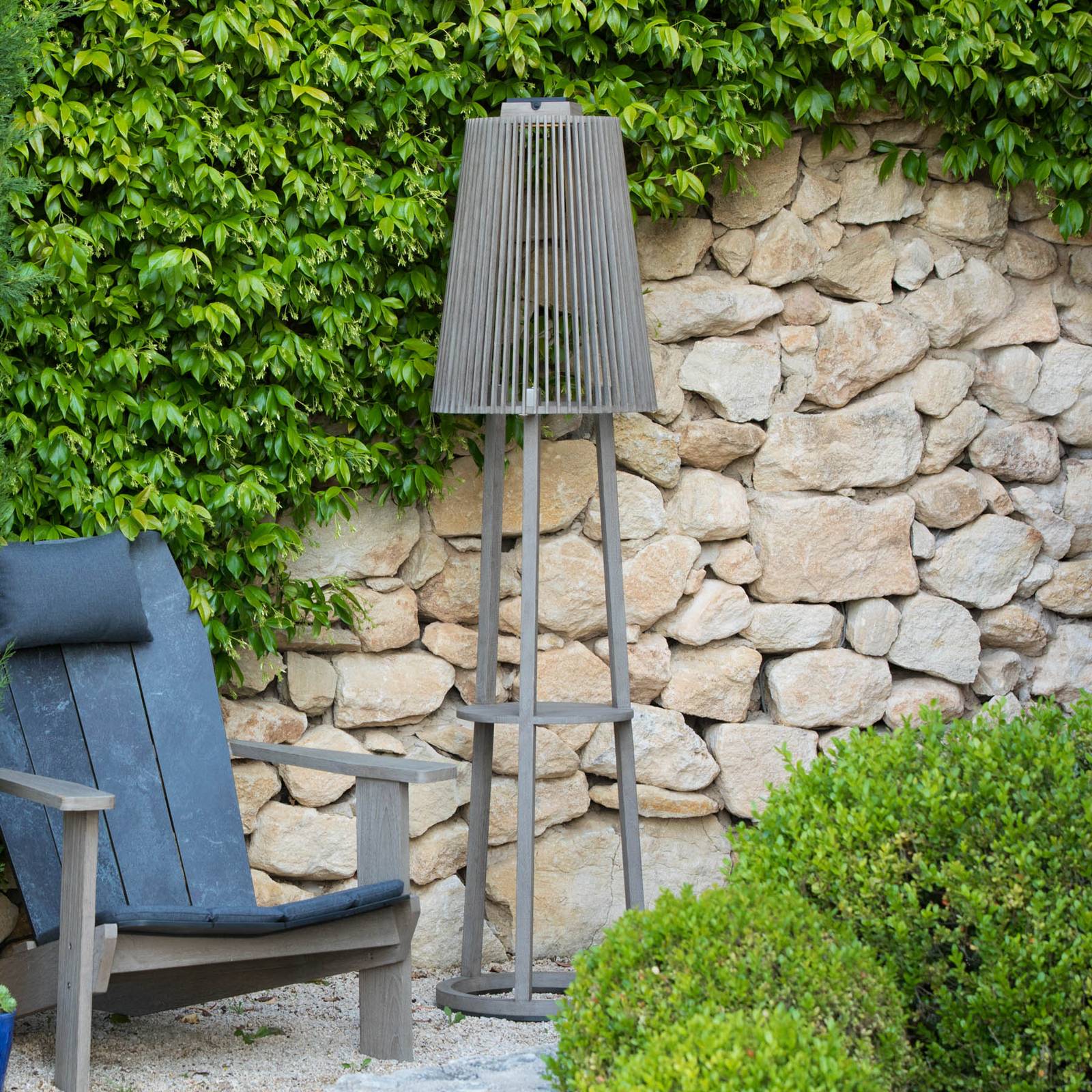 Les Jardins Lampadaire solaire Tecka avec capteur Duratek