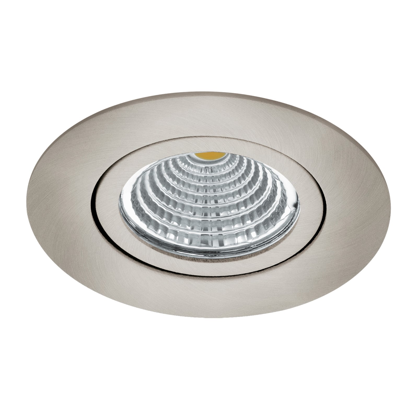 EGLO Saliceto downlight round rotatable 4,000K nickel, for Living / Dining Room, aluminium, 6 W, energy efficiency: A+, H: 4.2 cm