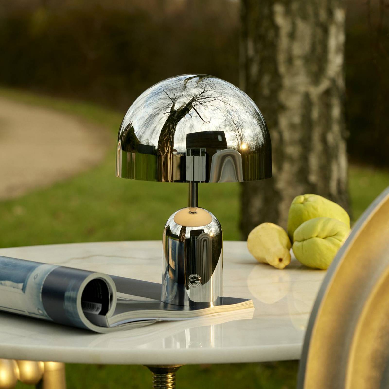 Tom Dixon LED-Akku-Tischlampe Bell Portable, silberfarben günstig online kaufen