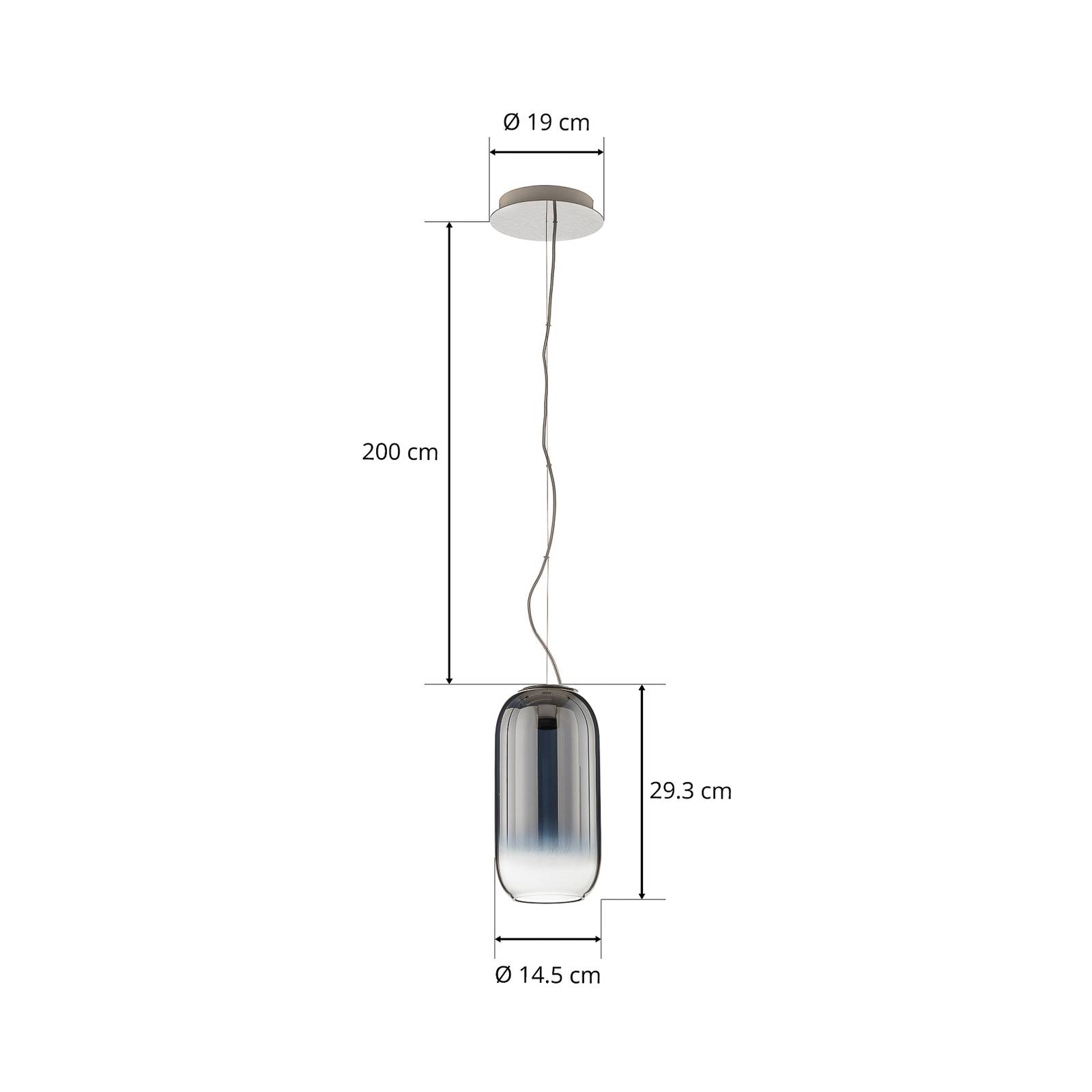 Artemide Gople Mini lampa wisząca srebrna/srebrna