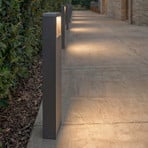 Lucande Borne lumineuse LED Leya, 65 cm, anthracite, métal, IP54
