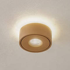 Lámpara LED de techo Arcchio, marrón, arriba y abajo