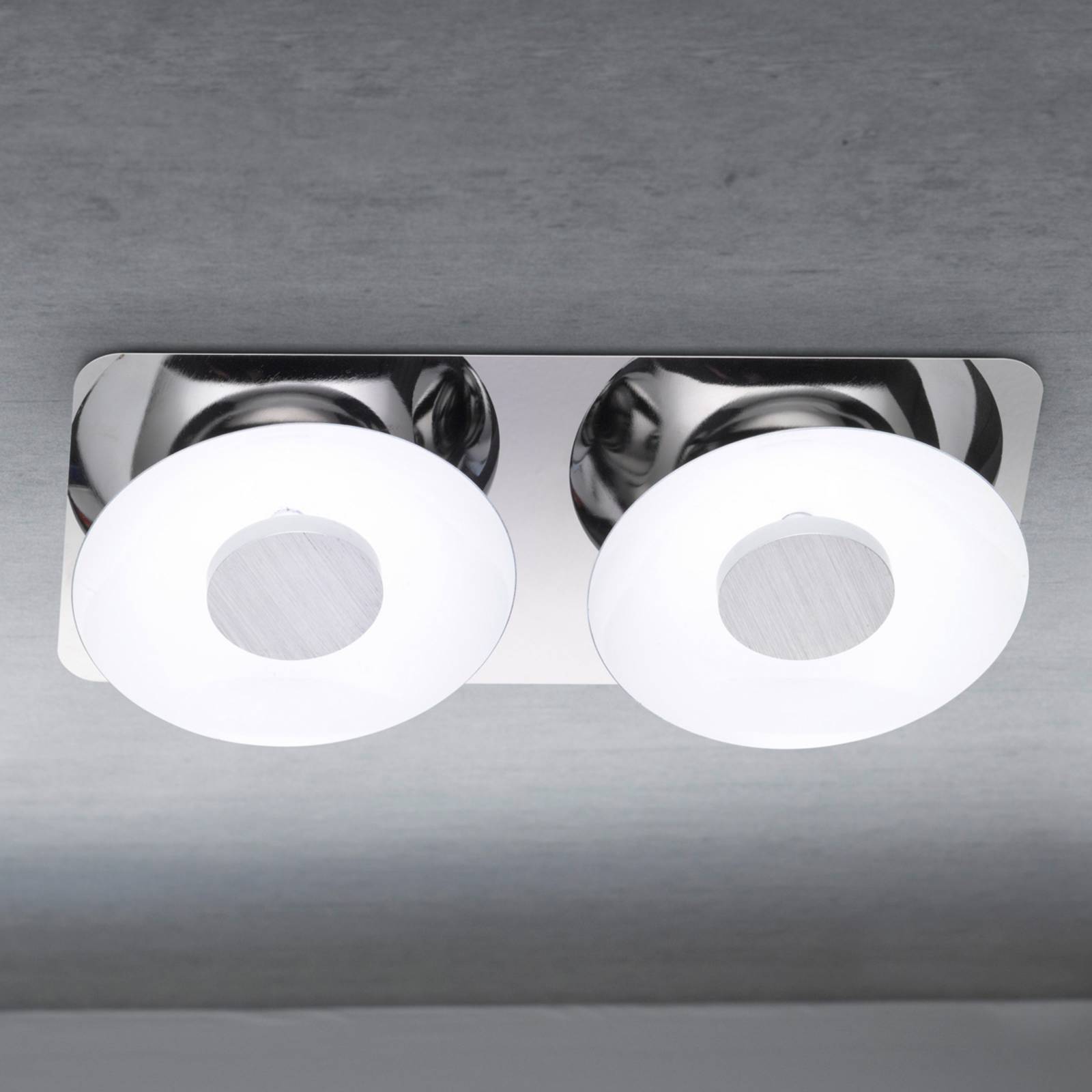Space LED ceiling light, two-bulb