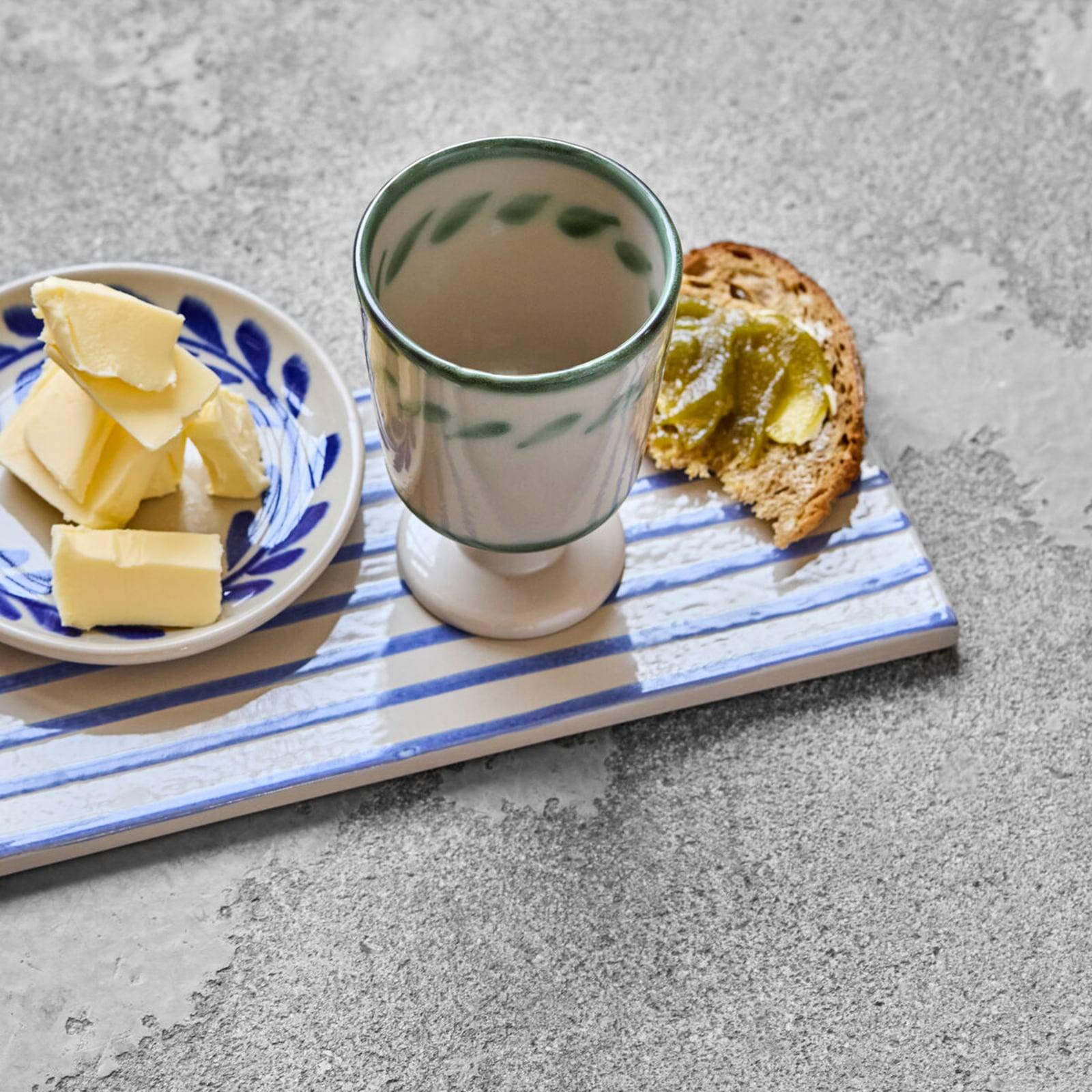 Tazza HDDiva in ceramica bianca/verde, Ø 6 cm, set da 2 - House Doctor