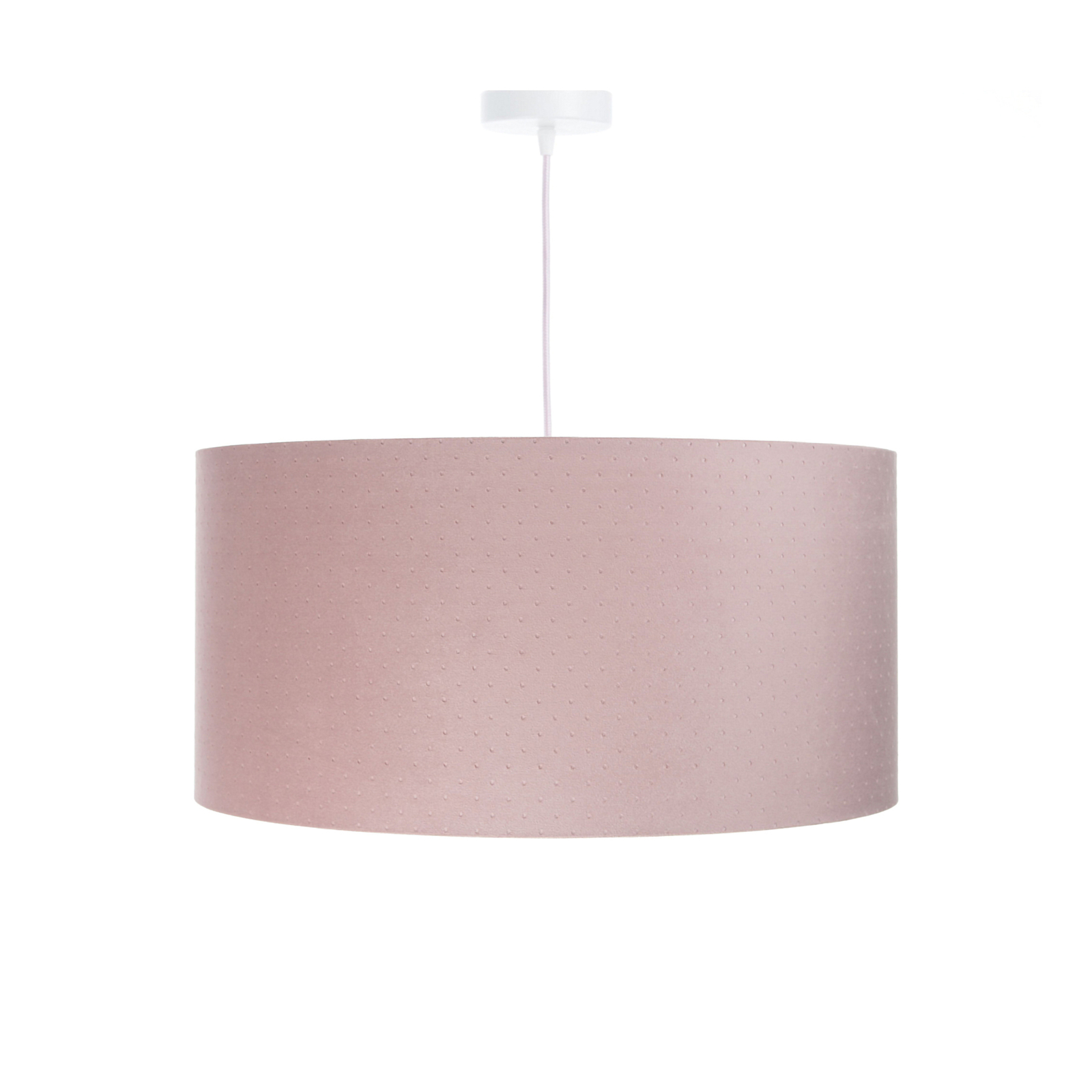 Rosabelle hængelampe, rosa cylinder, 1 lk, Ø50cm