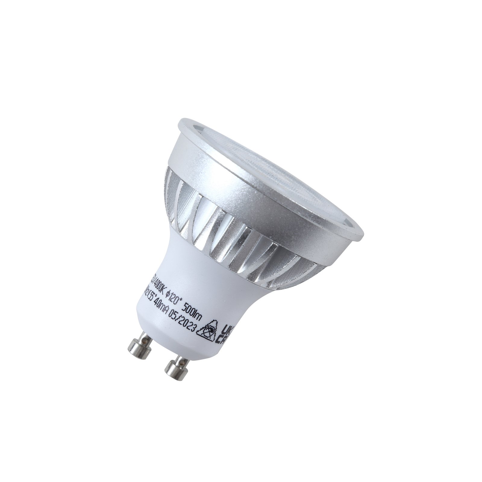 Lindby LED reflectorlamp, GU10, 5 W, opaal, 4.000 K, 55°