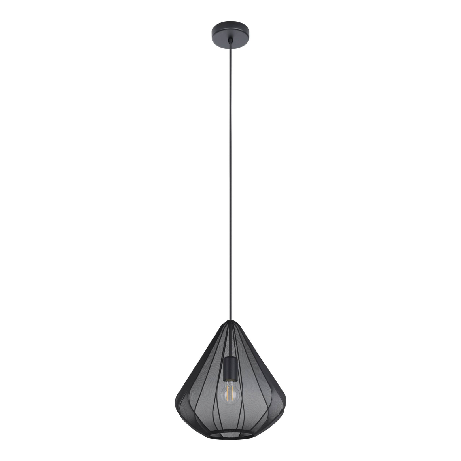 Lampă suspendată Dolwen, negru, Ø 33,5 cm