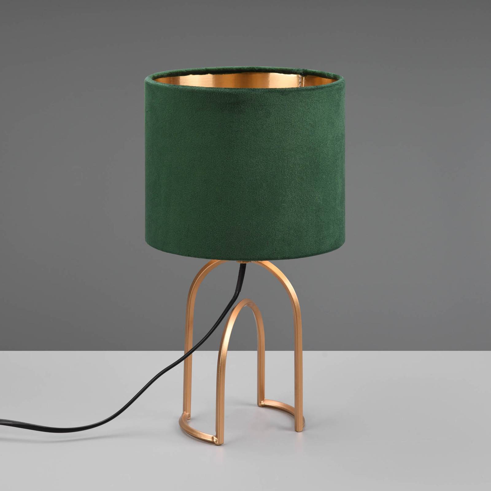 Grace asztali lámpa, Ø 18 cm, sötétzöld/arany