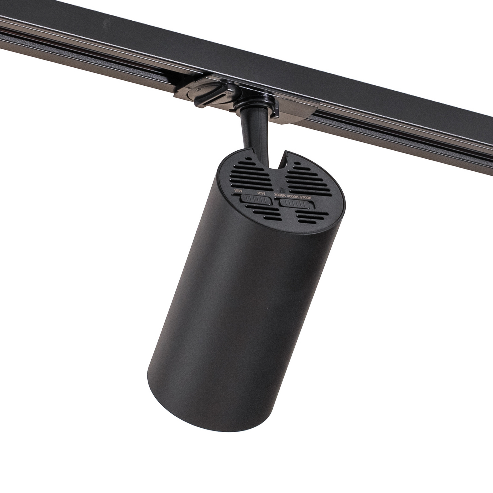 Σύστημα ράγας Lindby Linaro Ø7cm, 3 φτερά, LED, μαύρο, CCT Σύστημα ράγας Lindby Linaro Ø7cm, 3 φτερά, LED, μαύρο, CCT
