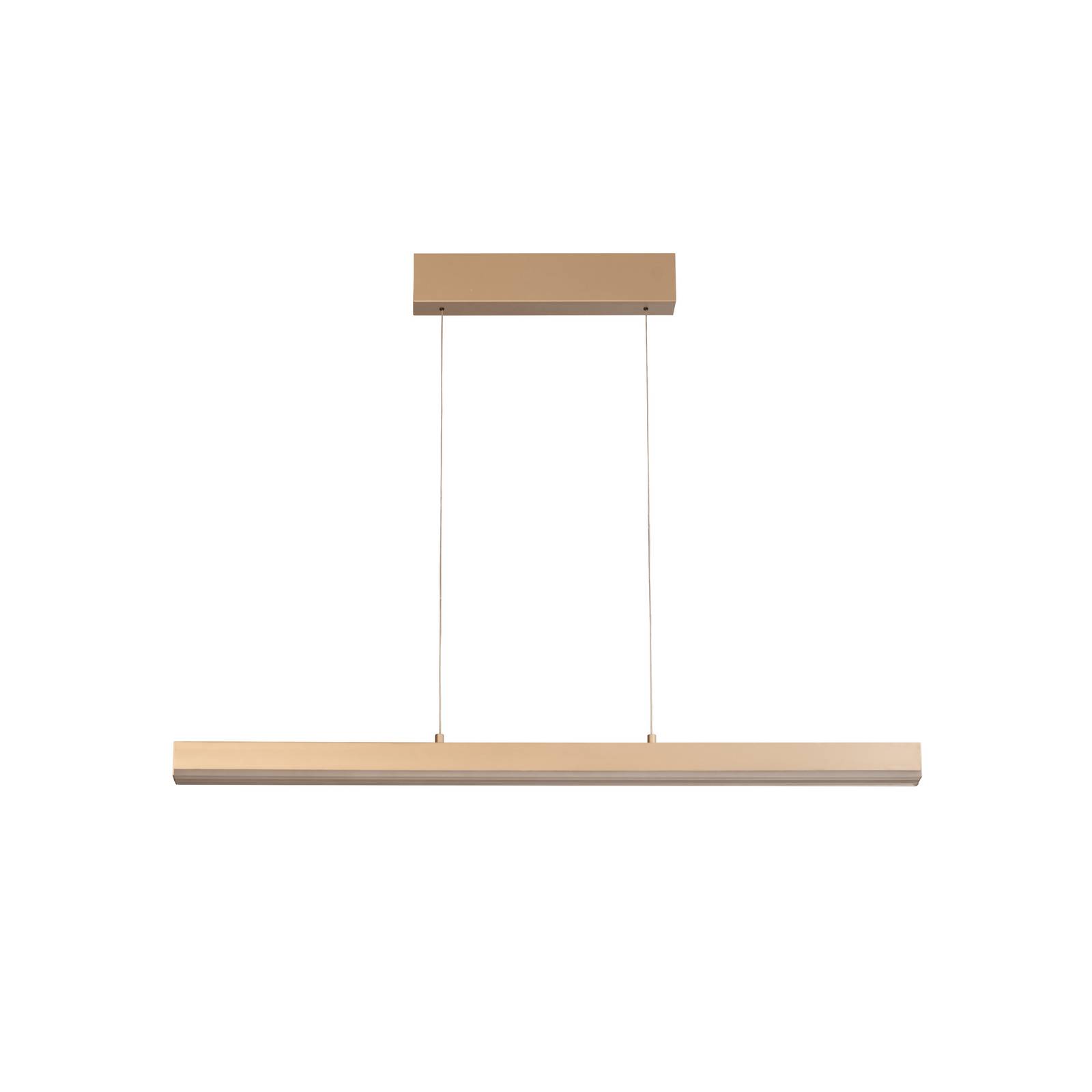 Żyrandol LED Vayana, długość 190 cm, kolor piaskowy, metal, CCT