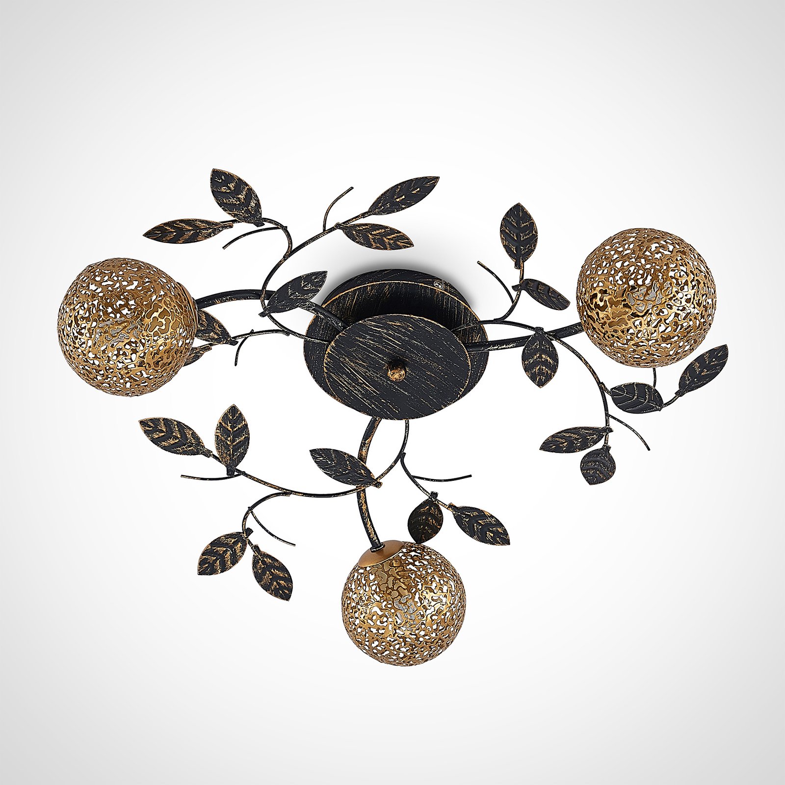 Lucande Evory -kattovalaisin, pyöreä 3-lamppuinen