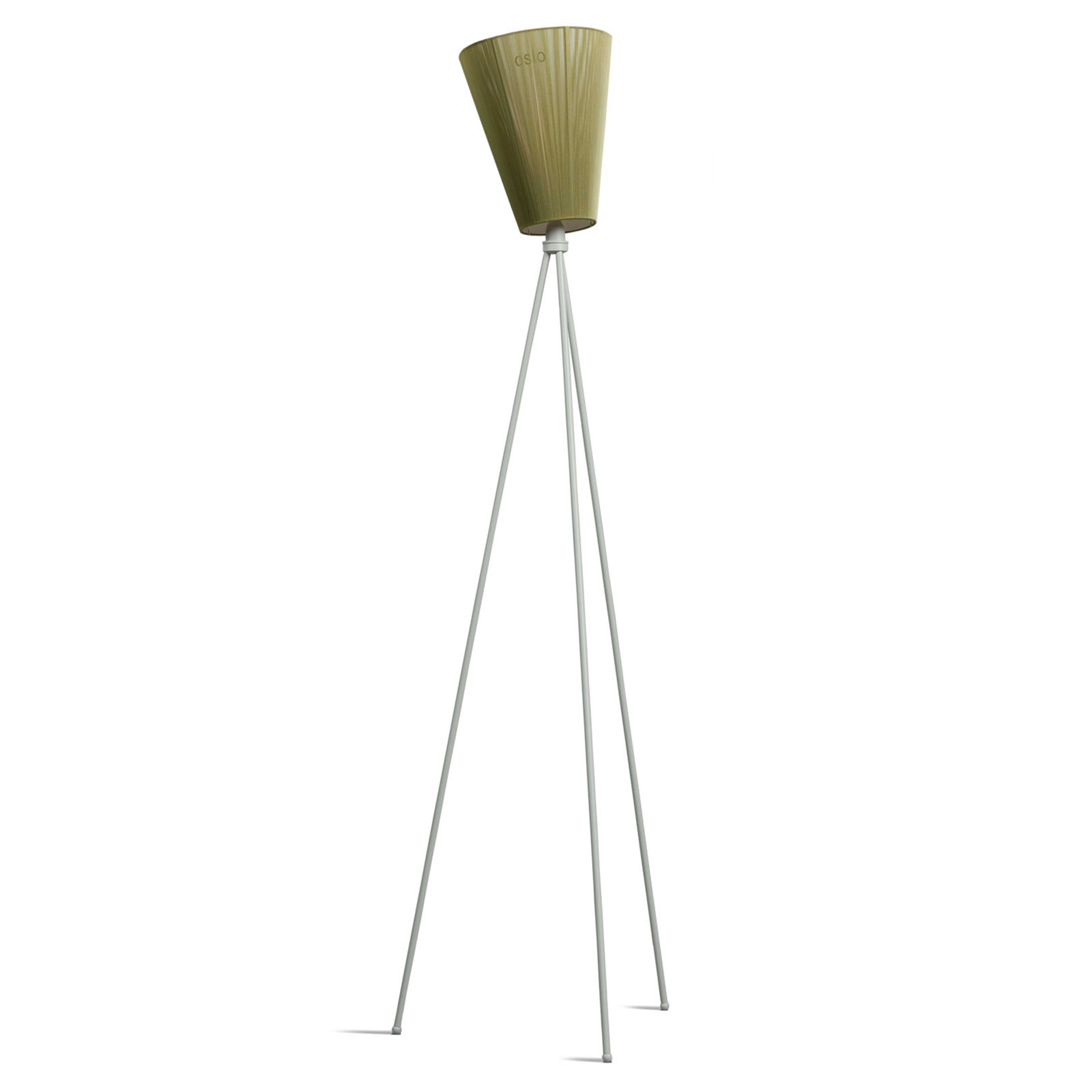 Oslo Wood Floor Lamp Light Grey/Olive - Northern