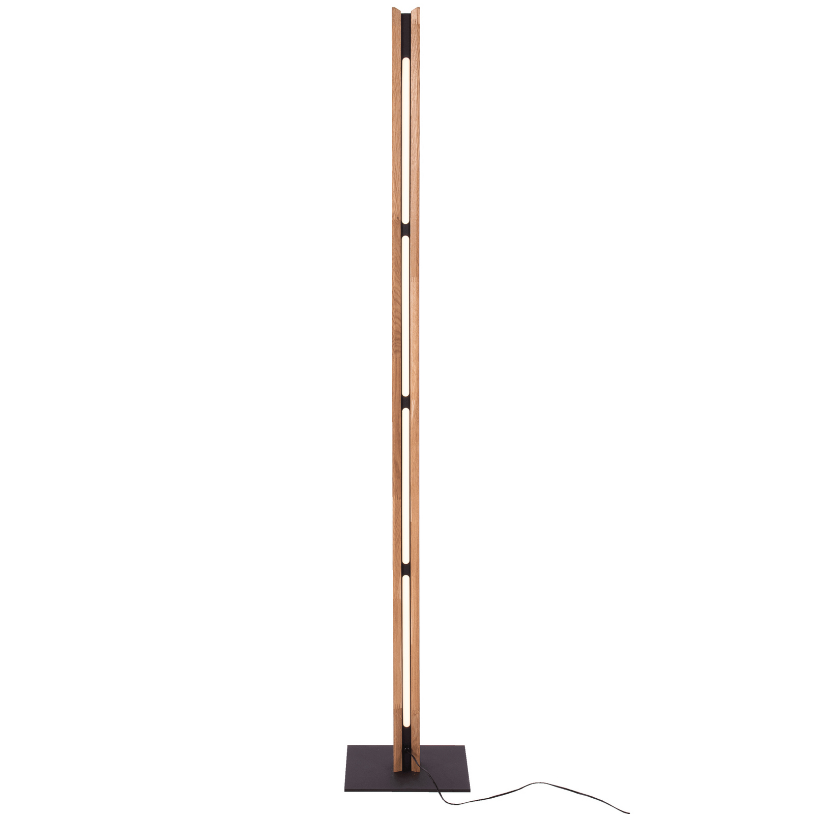LED-lattiavalaisin Chile, 4-sivuinen, tammi/värillinen liuskekivi, 150 cm LED-lattiavalaisin Chile, 4-sivuinen, tammi/värillinen liuskekivi, 150 cm