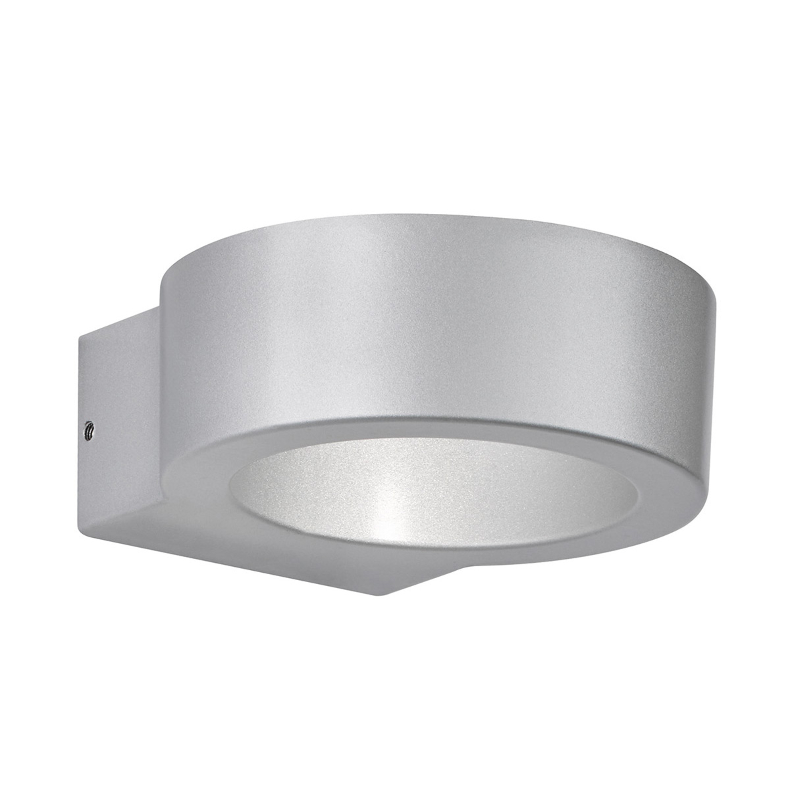 Torres LED outdoor wall light, round, silver