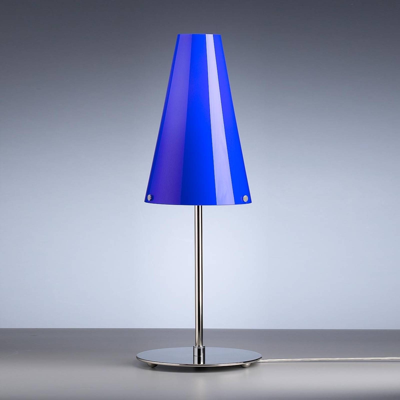 TECNOLUMEN Walter Schnepel lampe de table bleue