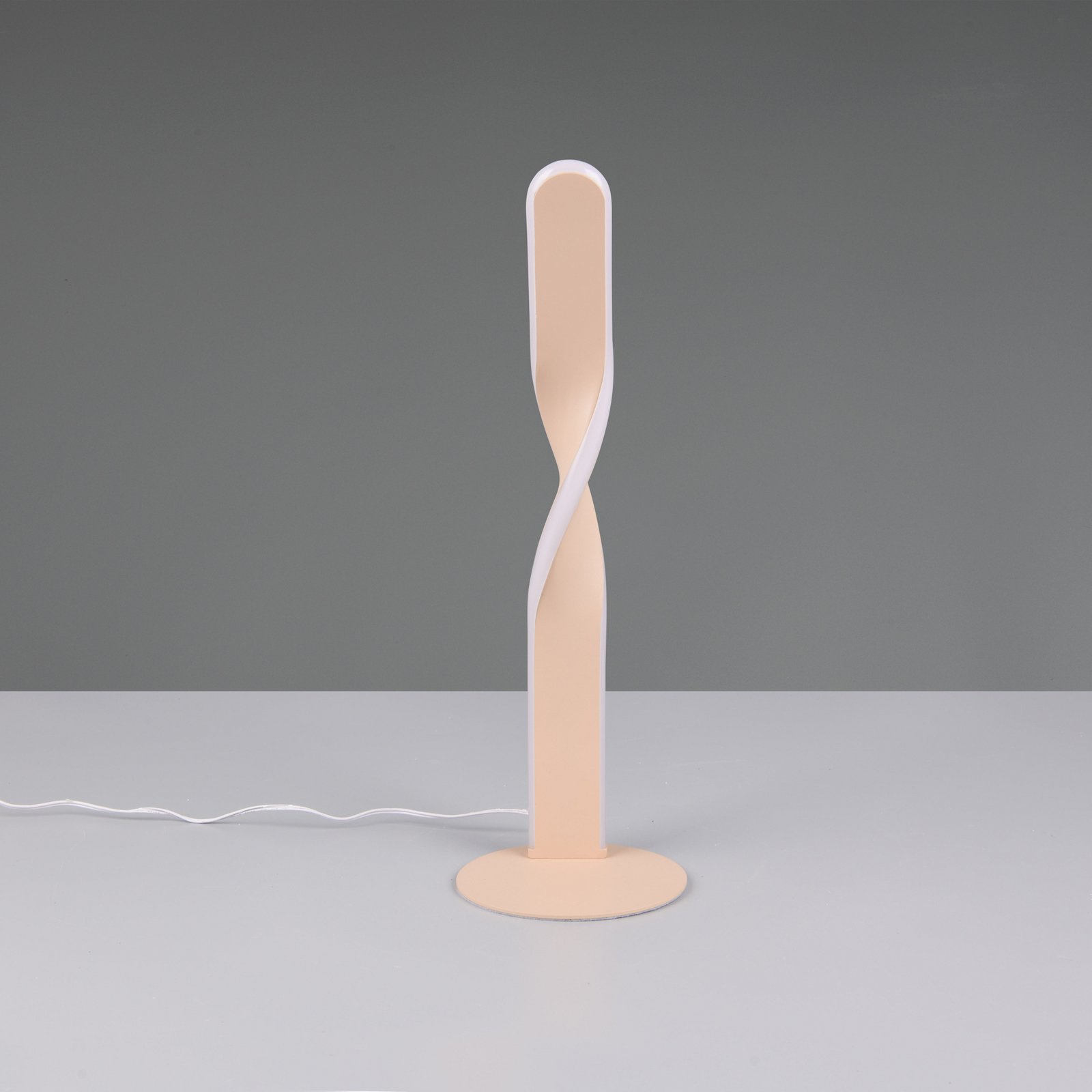 Lampe de table LED Ginko, sable, métal, hauteur 40,5 cm
