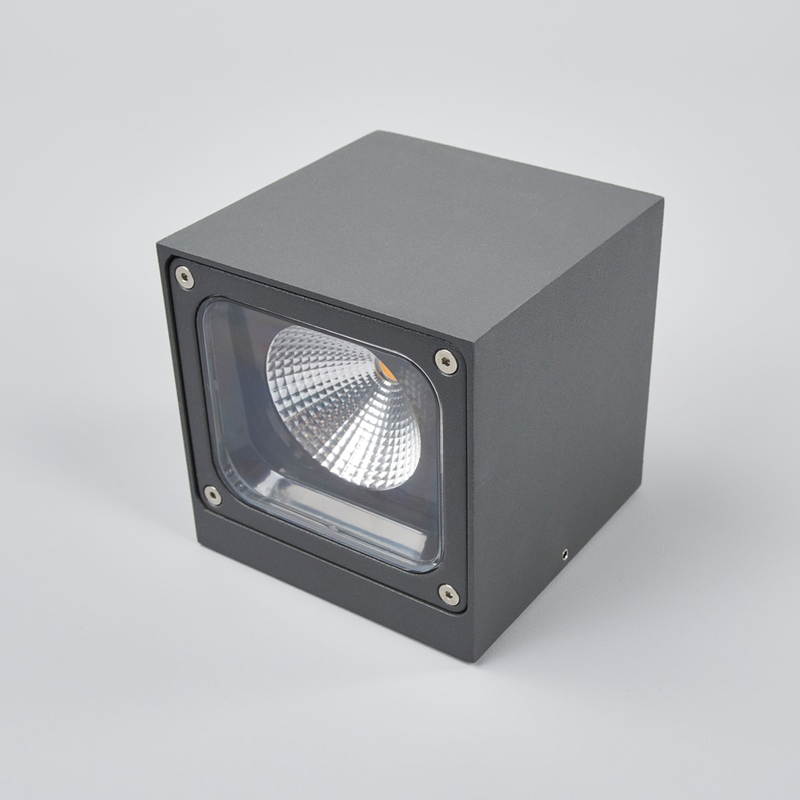 Merjem - LED outdoor wall light in dark grey
