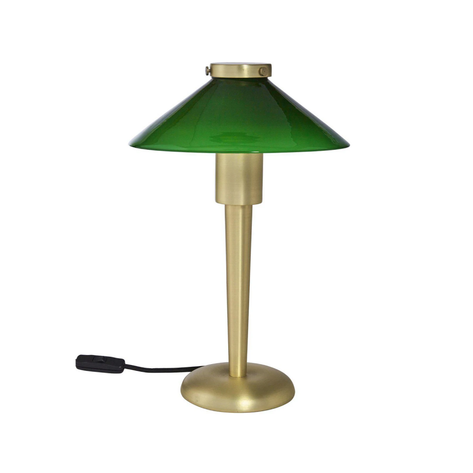 PR Home Bordlampe August, messingfarget/grønn, 34 cm, metall