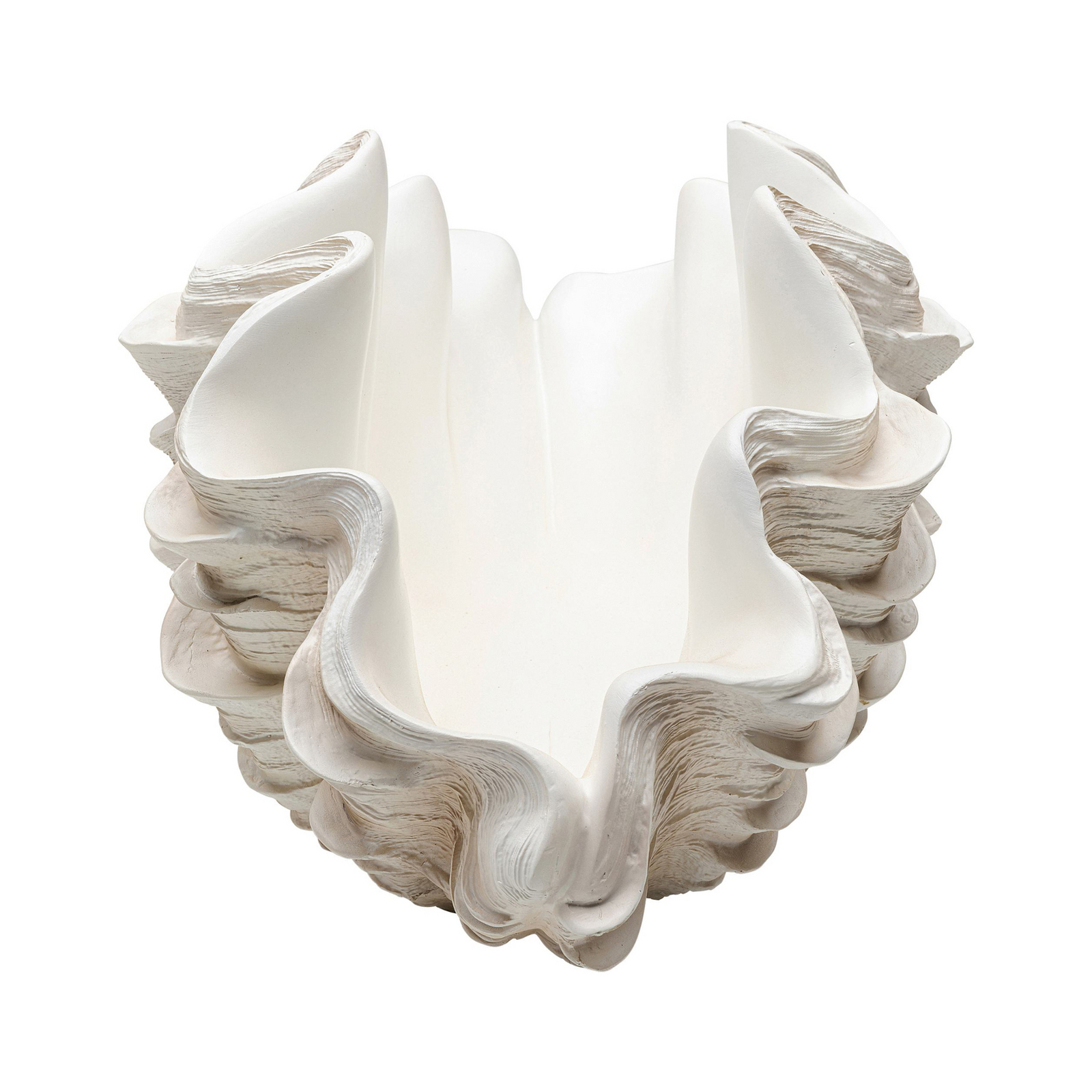 KARE Vase décoratif Concha, hauteur 29 cm, pierre artificielle, beige