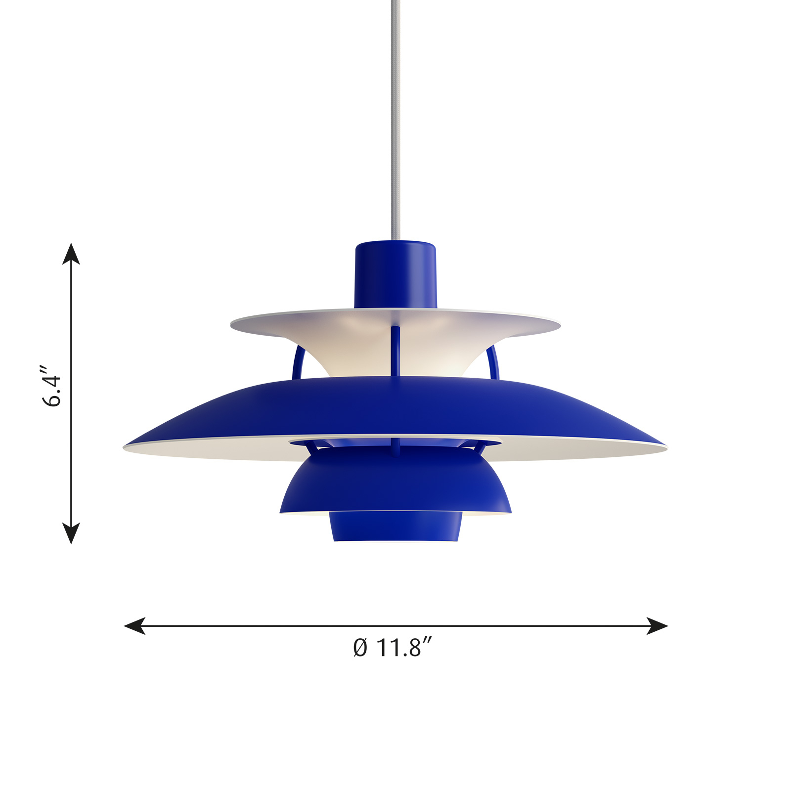 PH 5 Mini Taklampa Monochrome Blue - Louis Poulsen