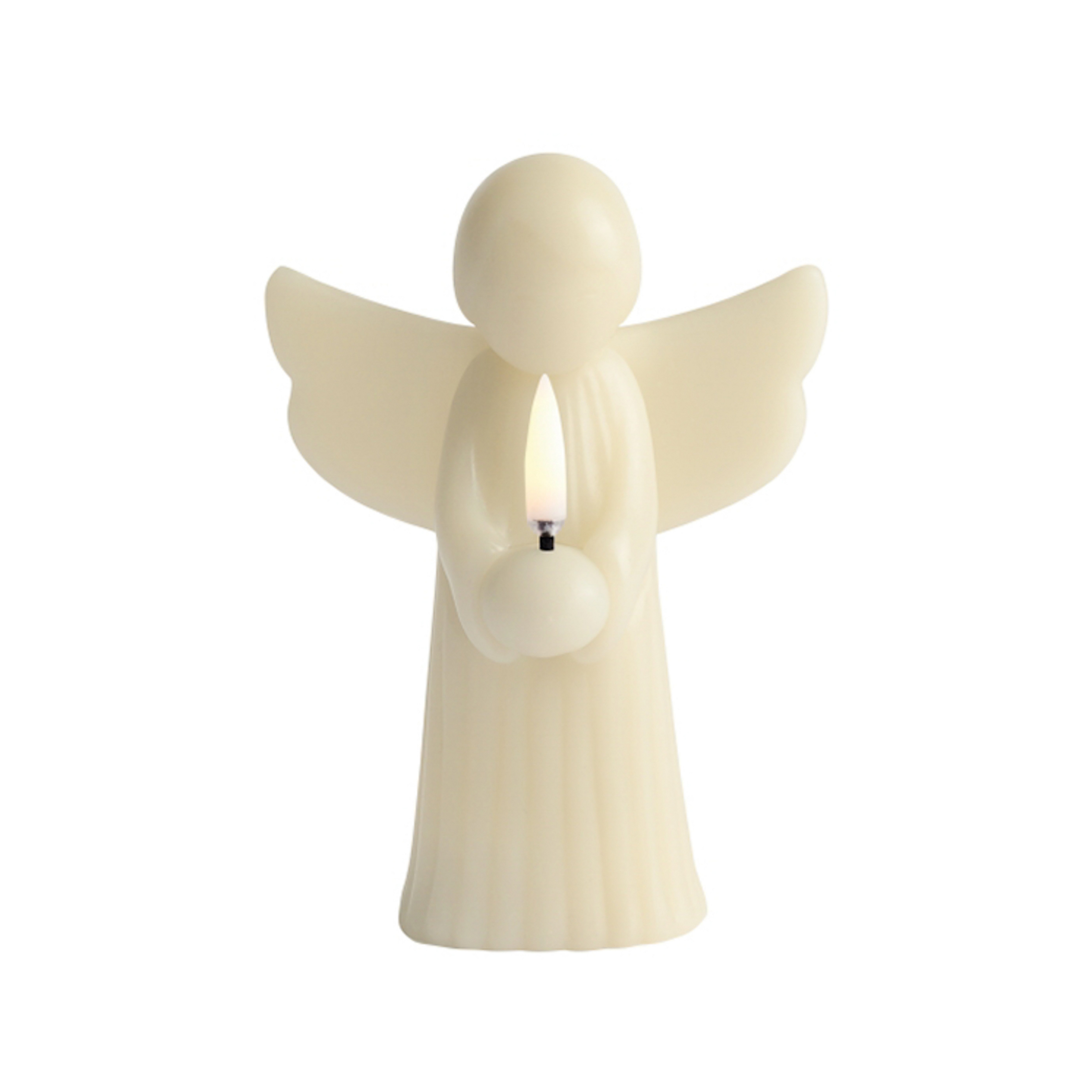 ANGEL LED gyertya, krém, viasz, magasság 16 cm - Uyuni Lighting