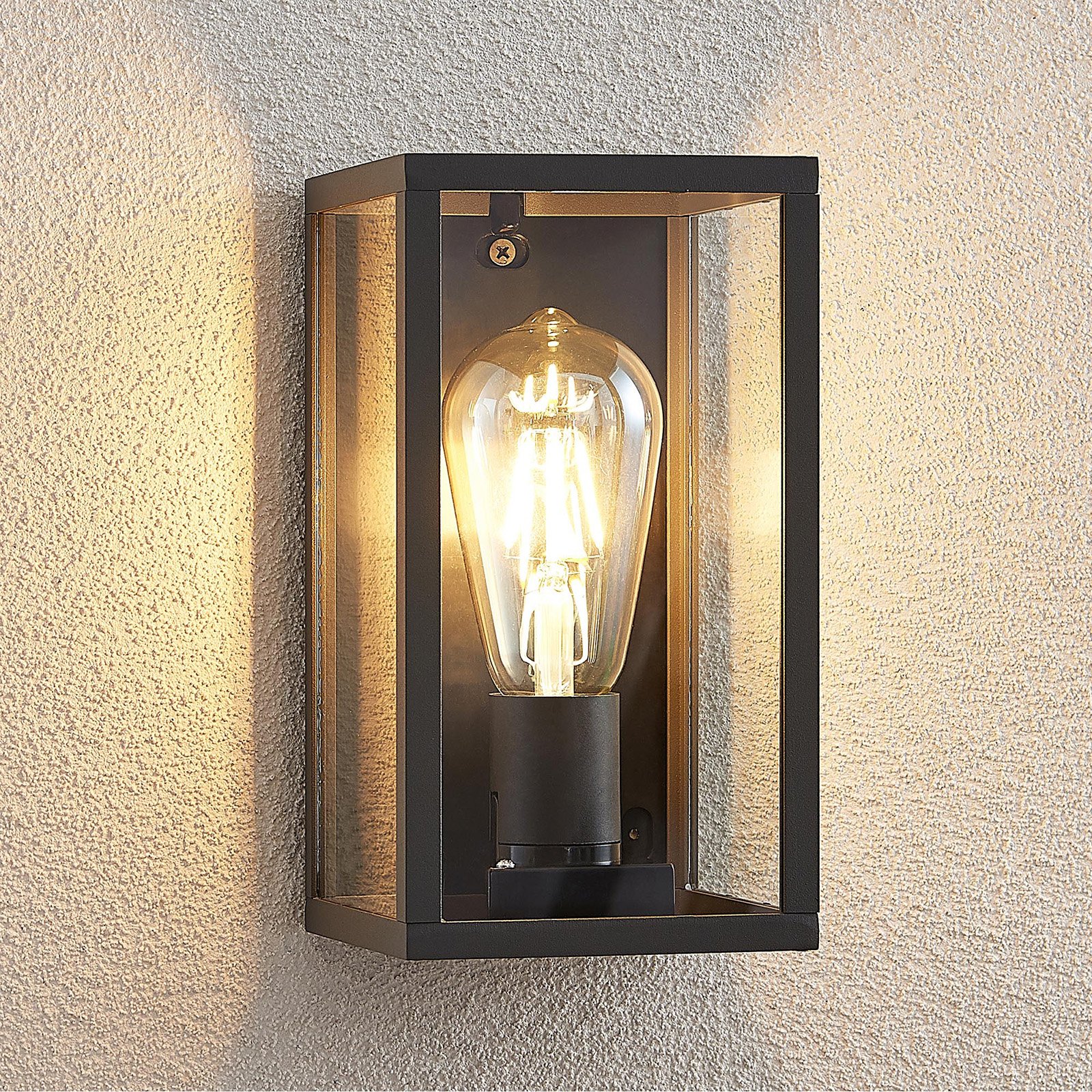 Lindby Filimon Außenwandlampe in Dunkelgrau, E27