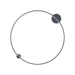LED stropní svítidlo Saturno, černé, Ø 80 cm, kov, 4 000 K