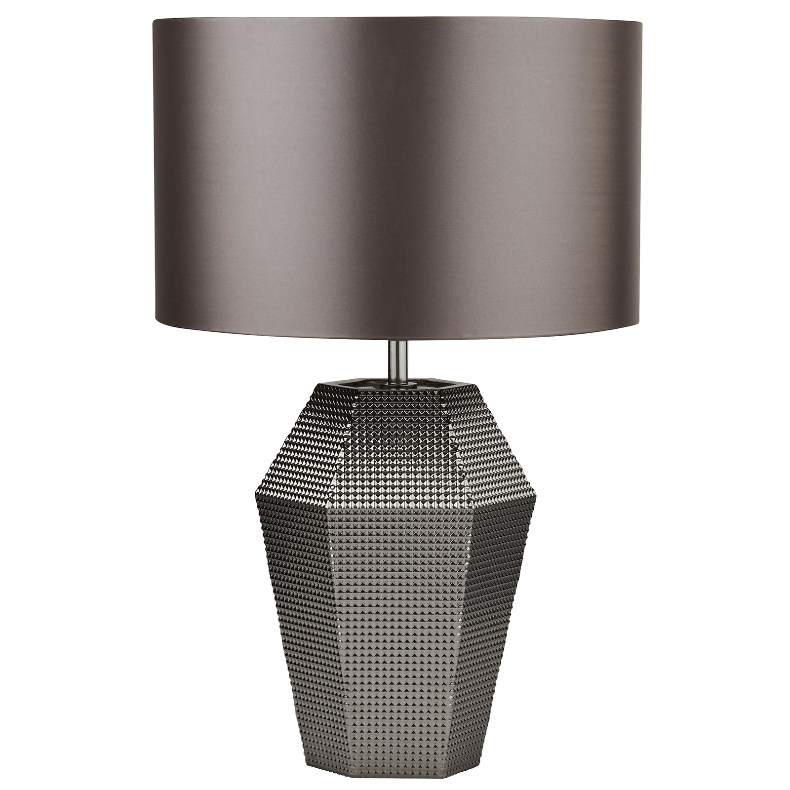 Polygon table lamp with a glass base