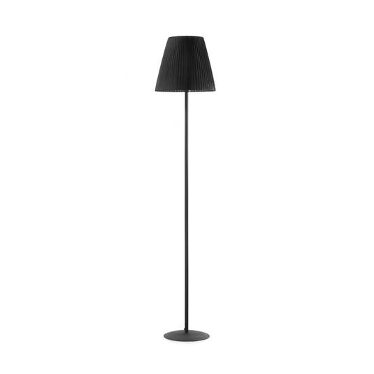 Lampe sur pied Loris, noire, abat-jour noir | Luminaire.fr