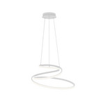 Candeeiro suspenso LED COASTER, branco, Ø 60 cm, metal, CCT
