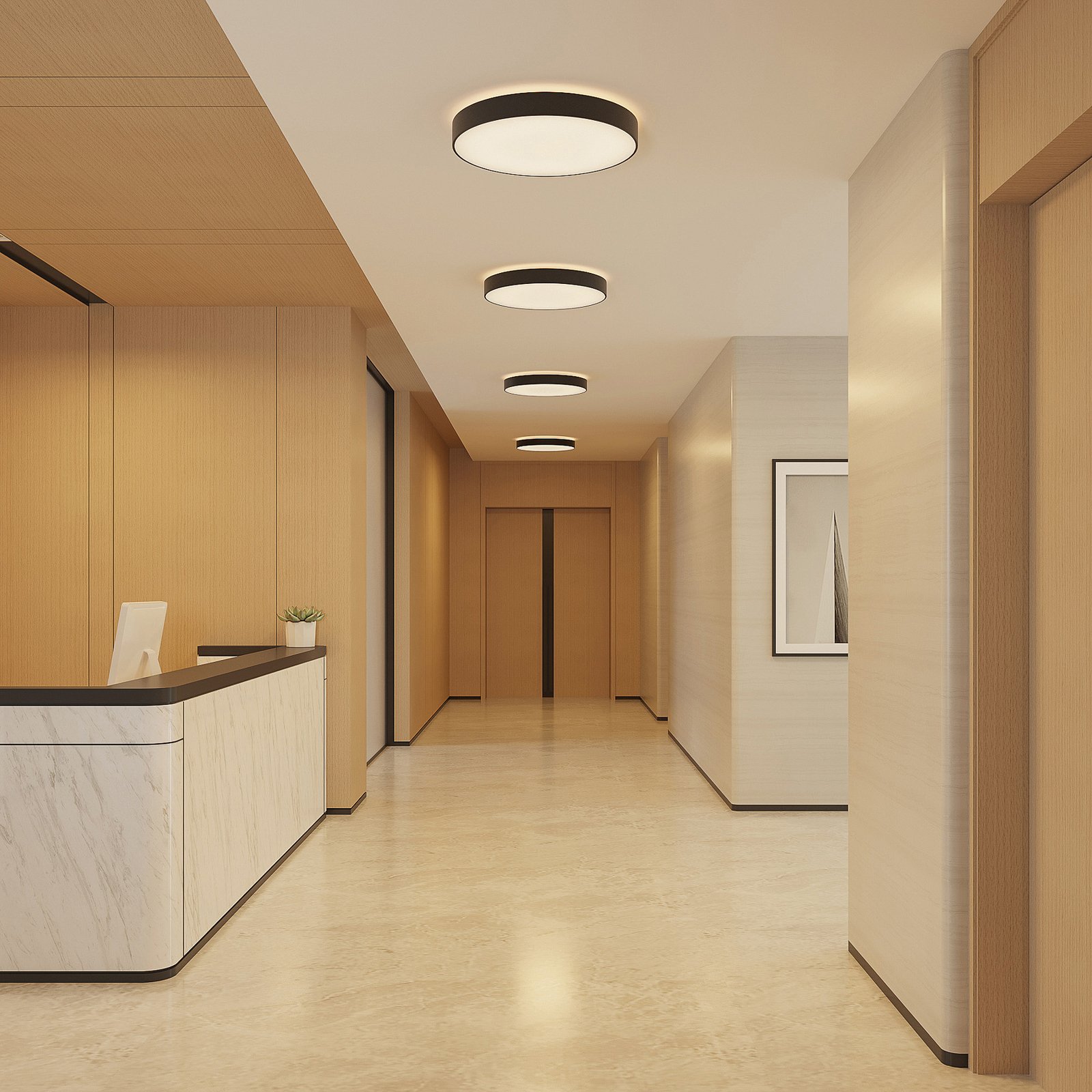 Vanida LED Candeeiro de Tecto Ø60 Black - Arcchio