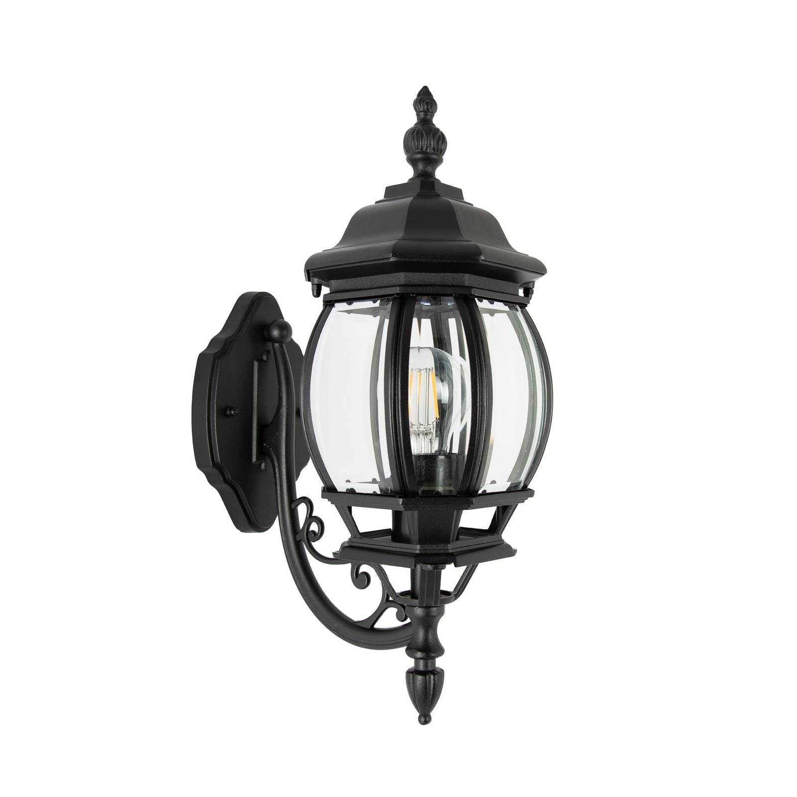  K.s. Verlichting Außenwandlampe Andrew Kristallglas Stehend Schwarz 
