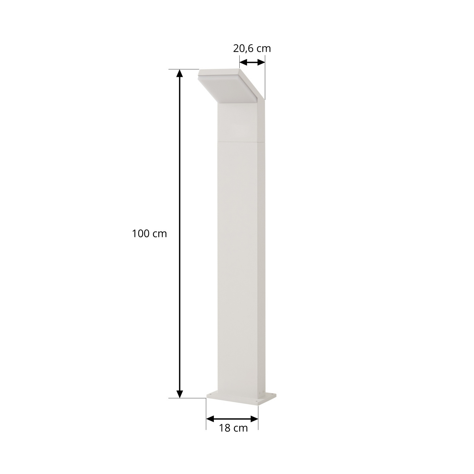 Słupek oświetleniowy LED Yolena, biały, 100 cm, IP65 - Arcchio