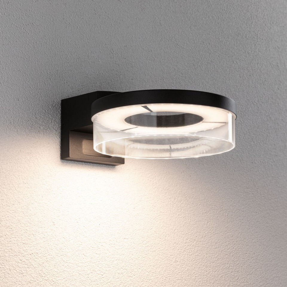 Paulmann Capera Utomhus Vägglampa m/Sensor SWR, svart från Paulmann