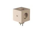 Square 2 Socket Extender w/30W Dual USB-C Beige - Avolt