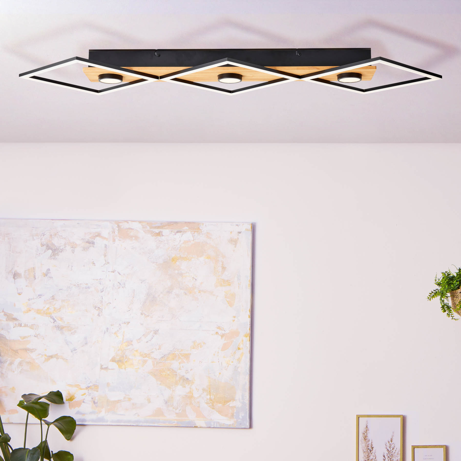 Φωτιστικό οροφής LED Woodbridge, τριών λαμπτήρων