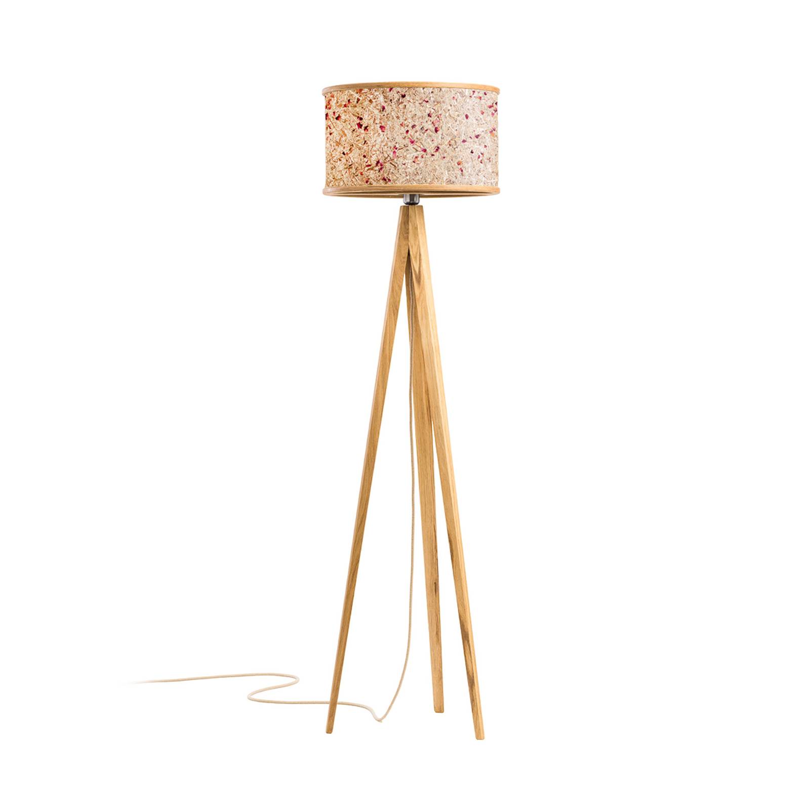 ALMUT 2610 lampadaire foin et fleurs rouges