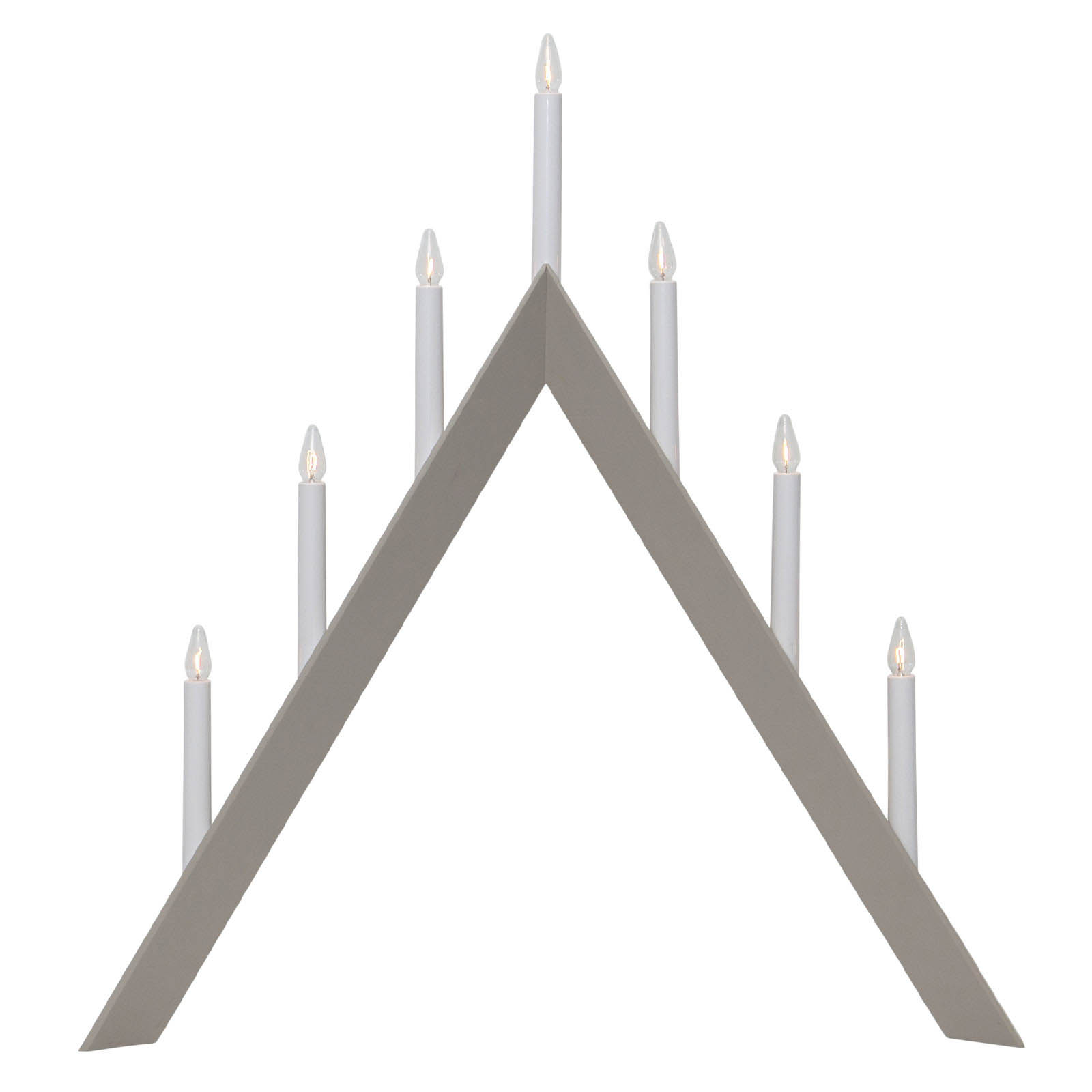 Świecznik Arrow, szpiczasty, 7-płomienny, biały