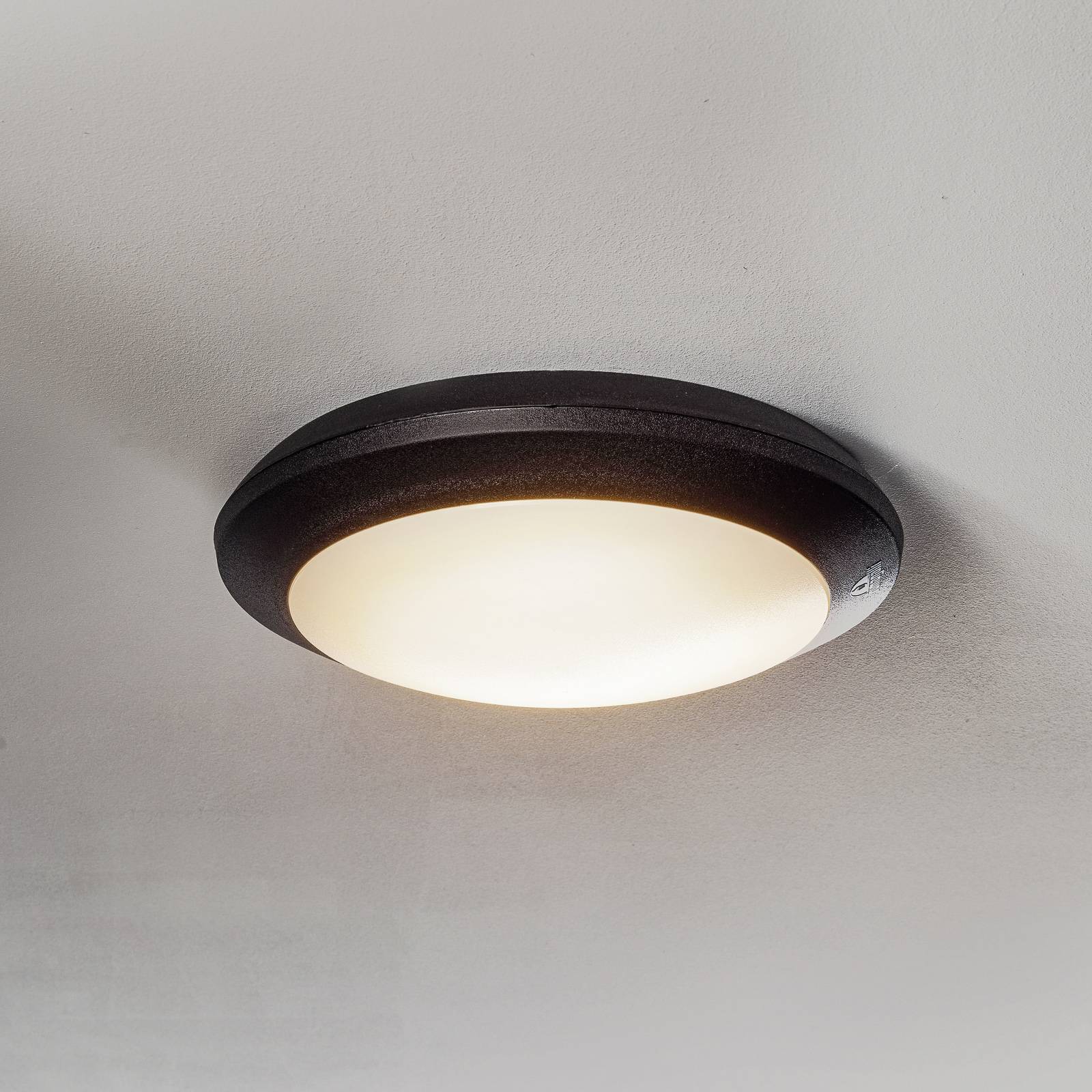 Fumagalli LED venkovní nástěnné světlo Umberta černé, CCT