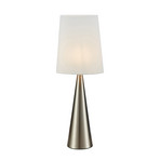 Conus Table Lamp Nickel/Off-White - Markslöjd