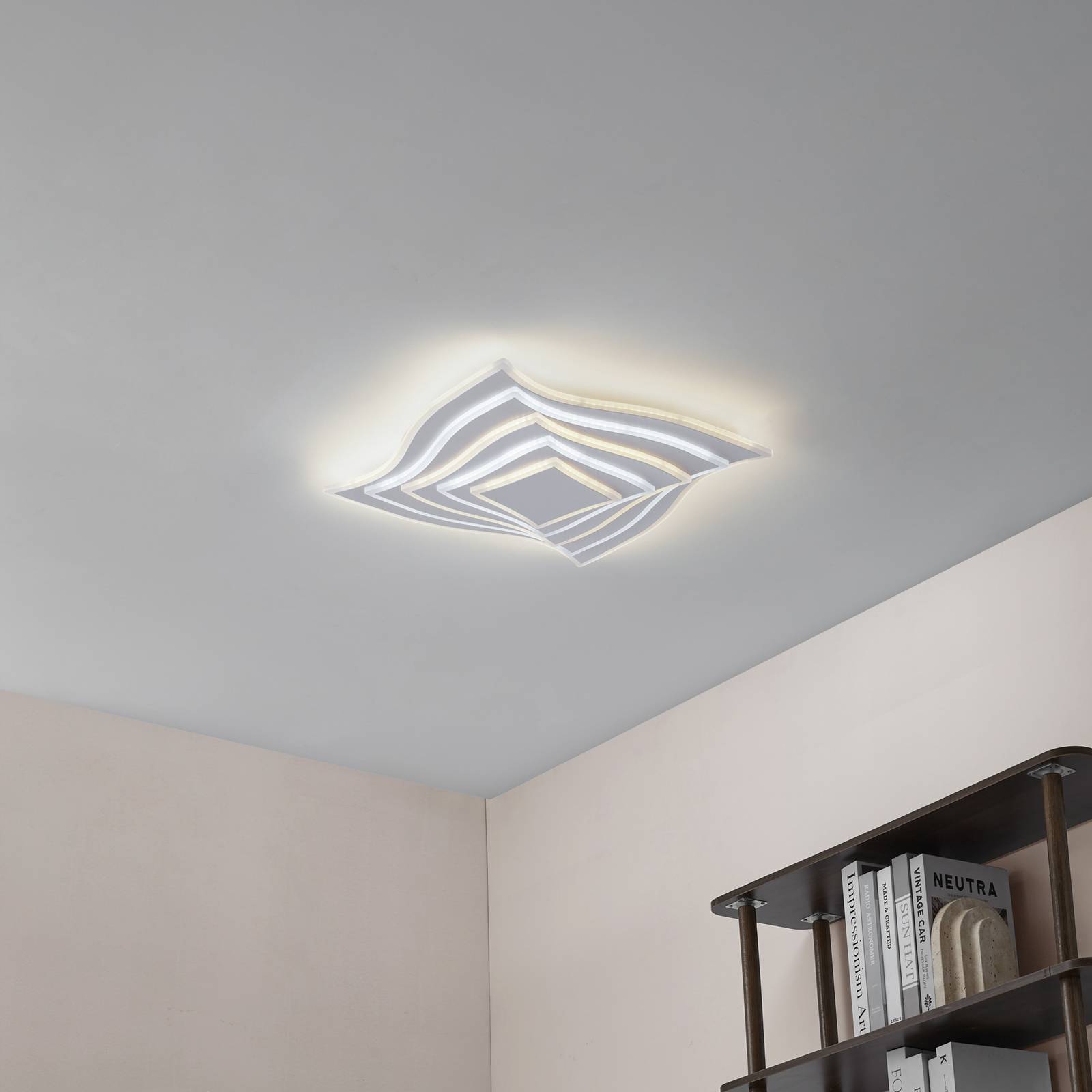 Lindby LED-Deckenleuchte Rebeka, 47x47cm, CCT, Fernbedienung günstig online kaufen