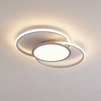 Lucande LED stropní svítidlo Senne, CCT, stříbrná, kov