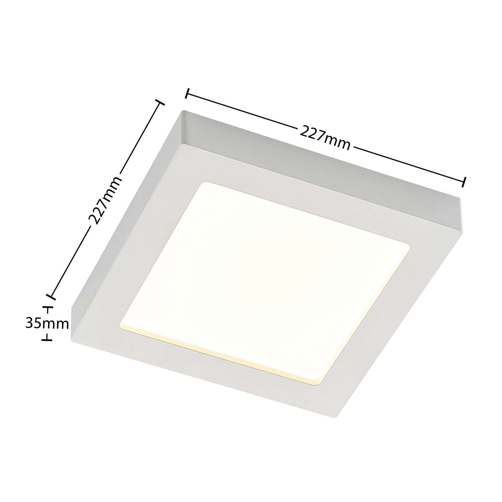 Prios Alette LED-Deckenleuchte, weiß, 22,7 cm 24W