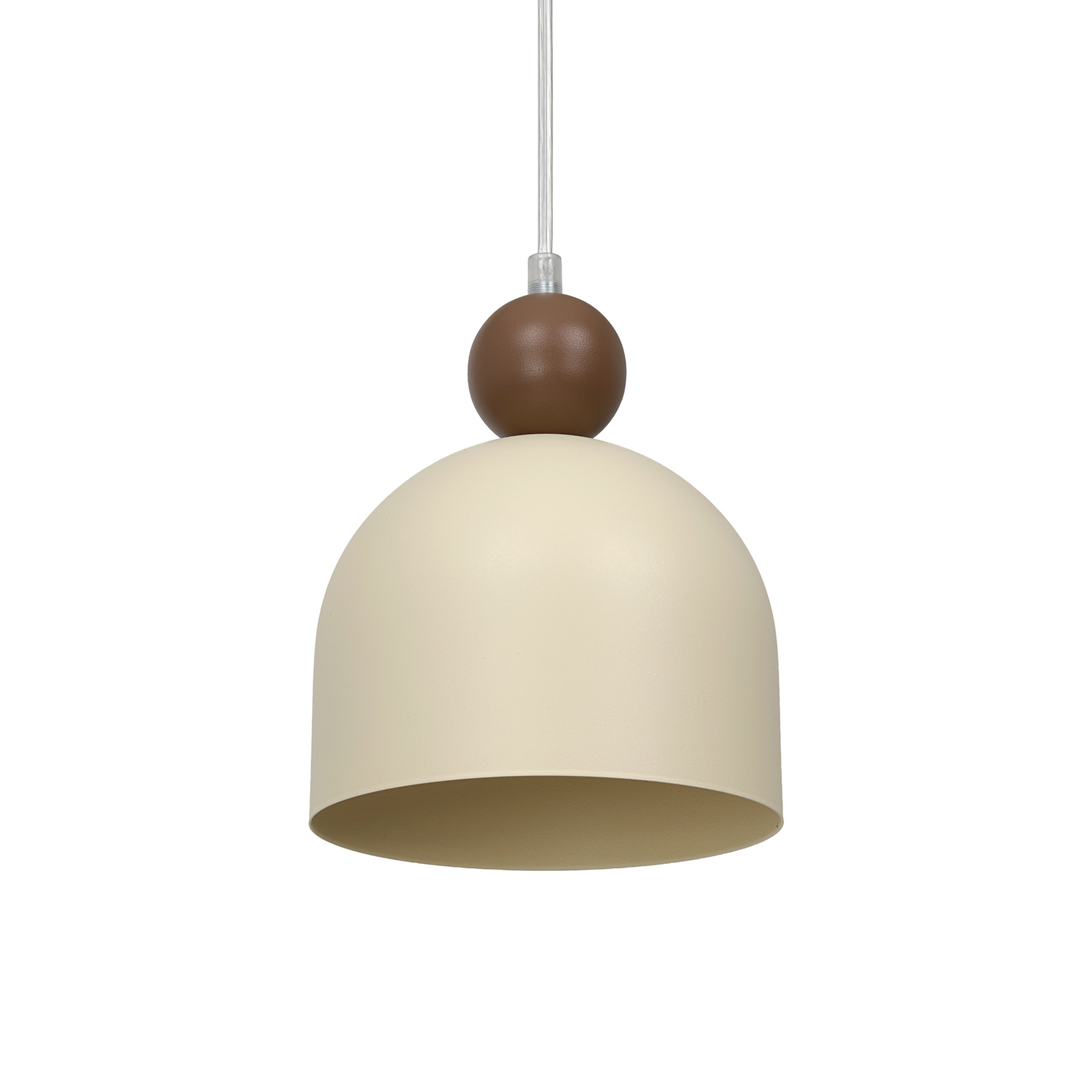Hängelampe Timon, taupe/beige, Ø 17 cm, Metall Hängelampe Timon, taupe/beige, Ø 17 cm, Metall