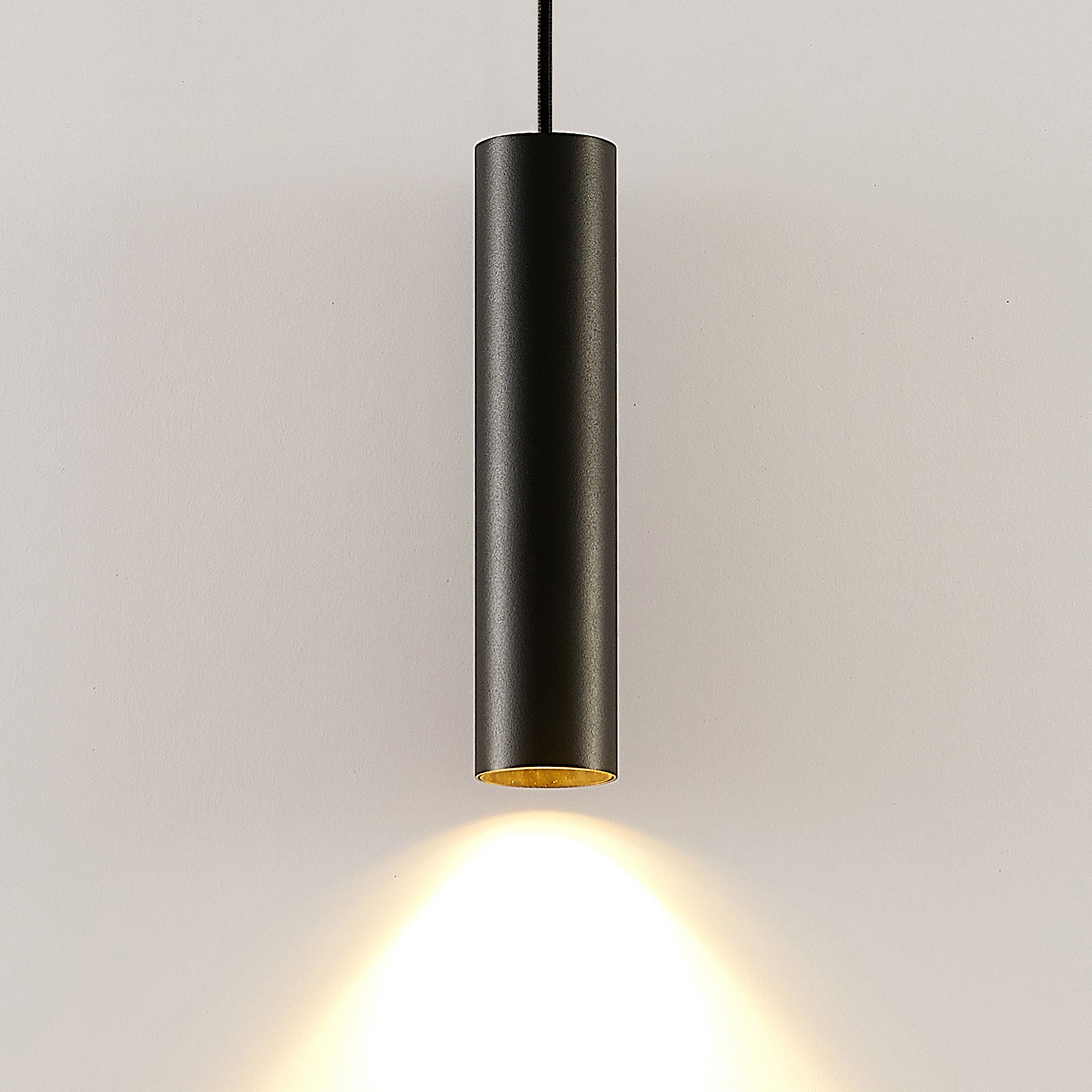 Arcchio Ejona függő lámpa, 27 cm magas, fekete